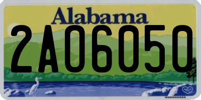AL license plate 2AO6050