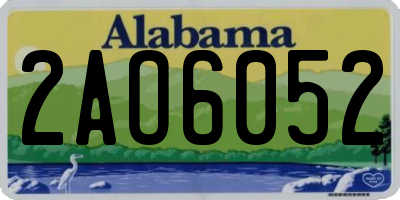 AL license plate 2AO6052
