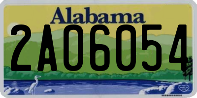 AL license plate 2AO6054