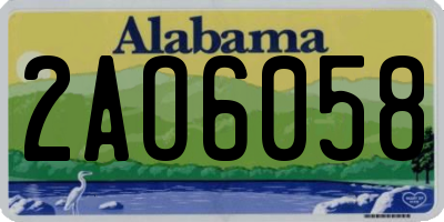 AL license plate 2AO6058
