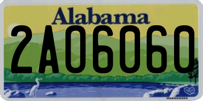 AL license plate 2AO6060