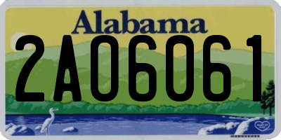 AL license plate 2AO6061