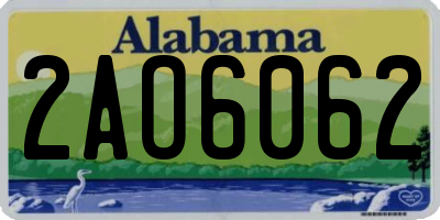 AL license plate 2AO6062