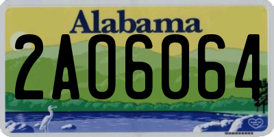 AL license plate 2AO6064