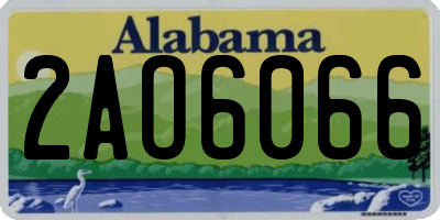 AL license plate 2AO6066
