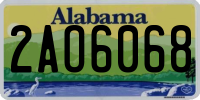 AL license plate 2AO6068