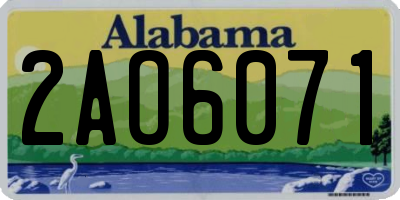AL license plate 2AO6071