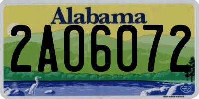AL license plate 2AO6072