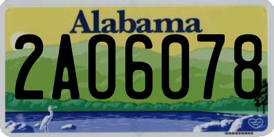 AL license plate 2AO6078