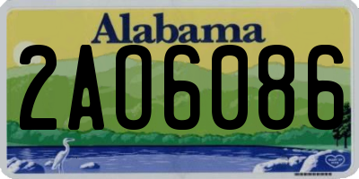 AL license plate 2AO6086
