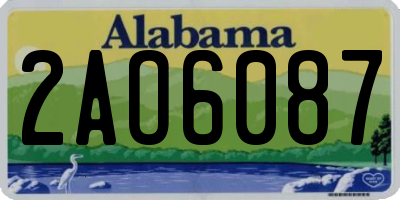 AL license plate 2AO6087