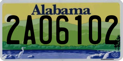AL license plate 2AO6102