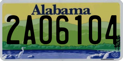 AL license plate 2AO6104