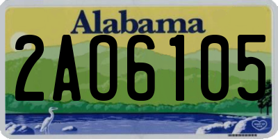 AL license plate 2AO6105