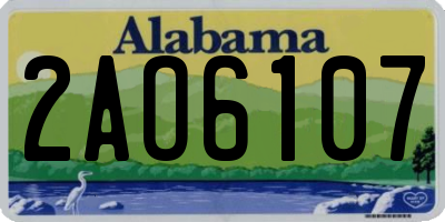 AL license plate 2AO6107