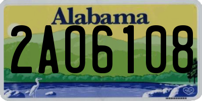 AL license plate 2AO6108