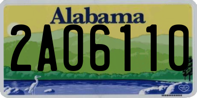 AL license plate 2AO6110