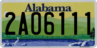 AL license plate 2AO6111