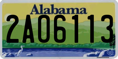 AL license plate 2AO6113