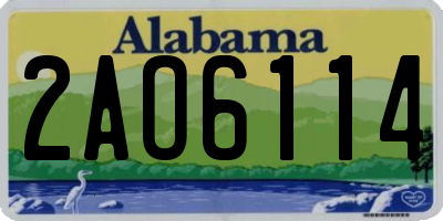 AL license plate 2AO6114