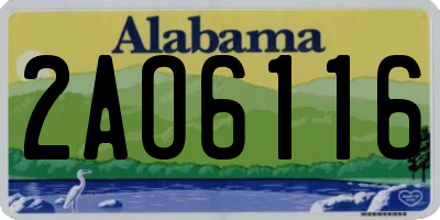 AL license plate 2AO6116