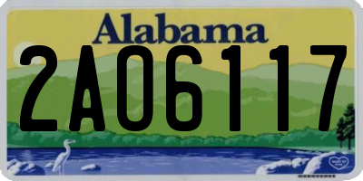 AL license plate 2AO6117