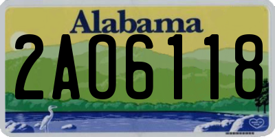 AL license plate 2AO6118
