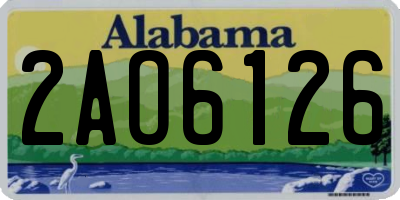 AL license plate 2AO6126
