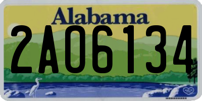 AL license plate 2AO6134