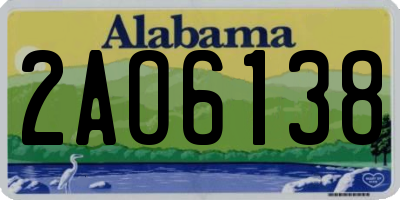AL license plate 2AO6138