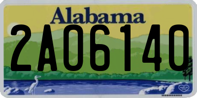 AL license plate 2AO6140