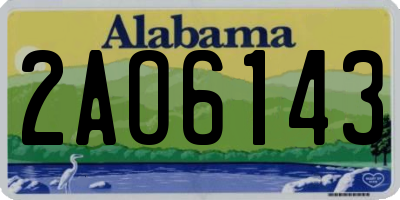 AL license plate 2AO6143