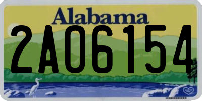 AL license plate 2AO6154