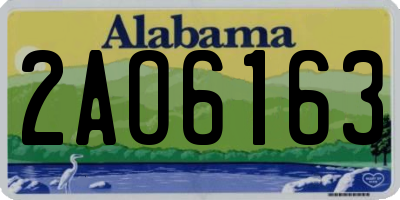 AL license plate 2AO6163