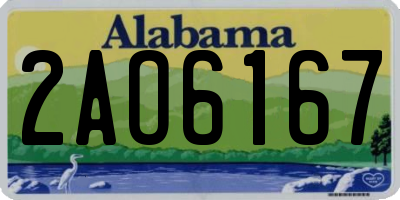AL license plate 2AO6167