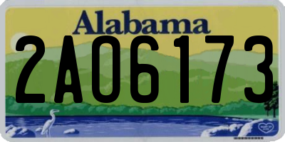 AL license plate 2AO6173