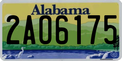 AL license plate 2AO6175