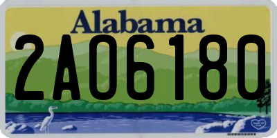 AL license plate 2AO6180