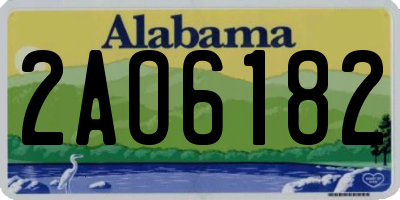 AL license plate 2AO6182