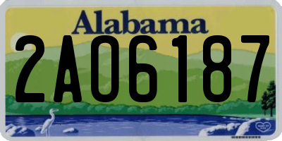 AL license plate 2AO6187