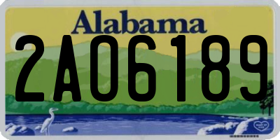AL license plate 2AO6189