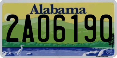 AL license plate 2AO6190