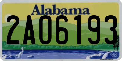 AL license plate 2AO6193