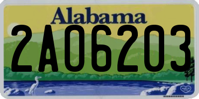 AL license plate 2AO6203