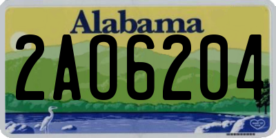 AL license plate 2AO6204