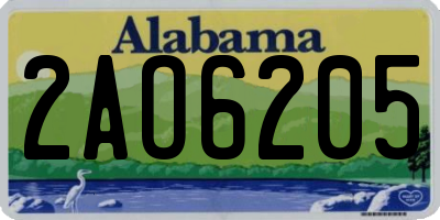 AL license plate 2AO6205
