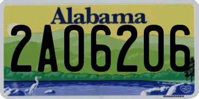 AL license plate 2AO6206