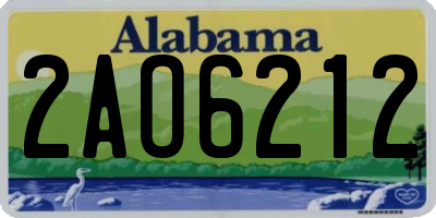 AL license plate 2AO6212