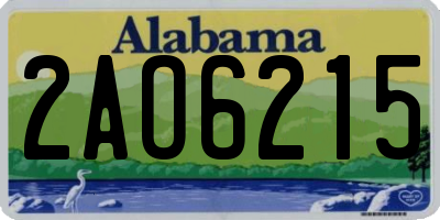 AL license plate 2AO6215