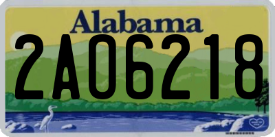 AL license plate 2AO6218